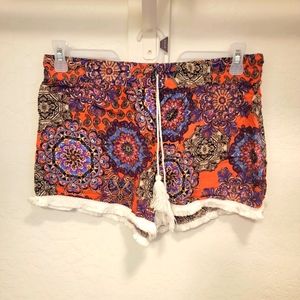 Maze Collection Paisley Rayon Shorts - 2X